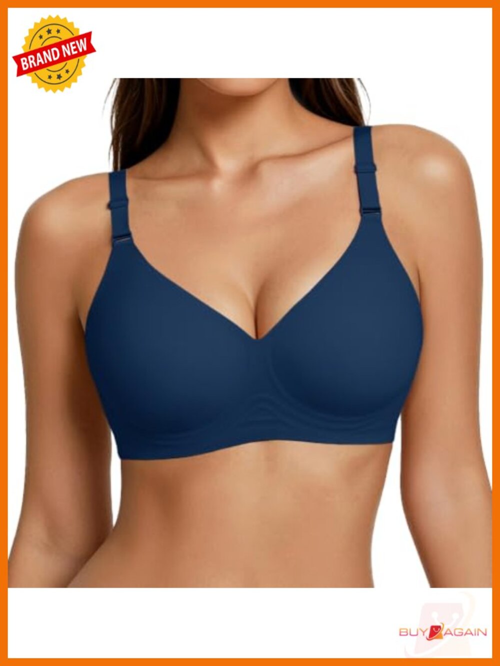 Wireless Push Up Bra Seamless Full Coverage Bralette No Underwire V Neck